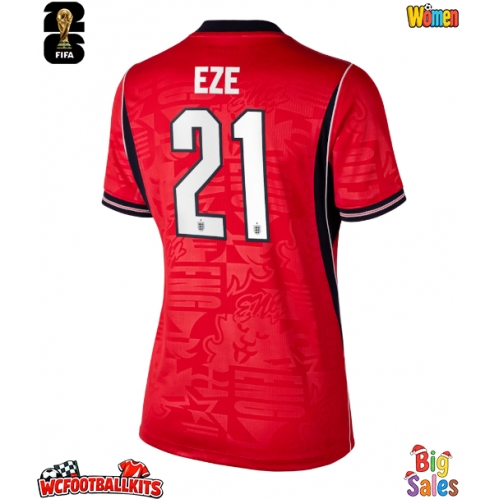 England Eberechi Eze #21 Replica Away Stadium Shirt for Women World Cup 2026 Short Sleeve